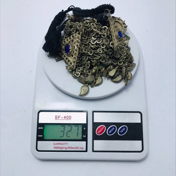 Multilayers Bib Necklace With Dangling Massive Pendant and Multicolor necklace - Picture 8 of 8